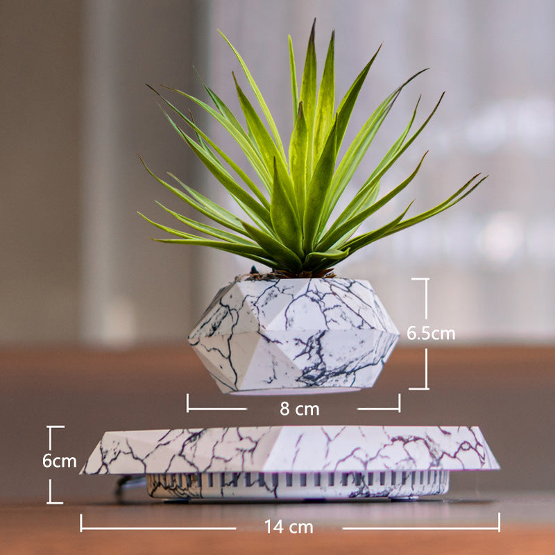 Aicheers Magnetic Levitation Planter Pot Futuristic Desk Decor