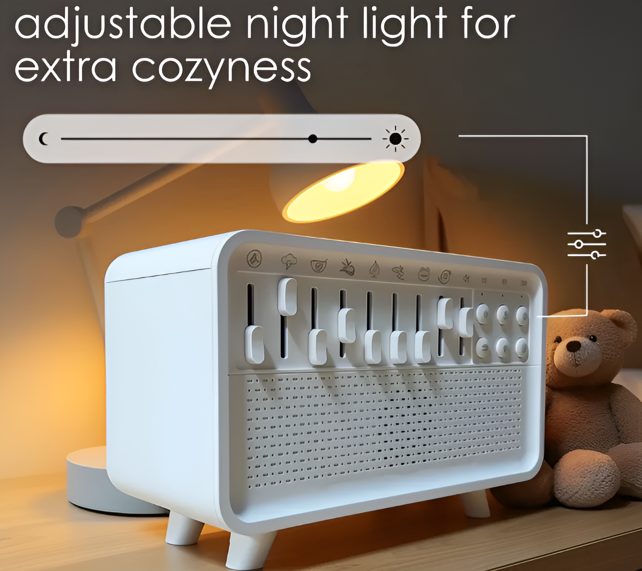 Aicheers Sleep Aid Noise Humidifier Speaker Nightlight