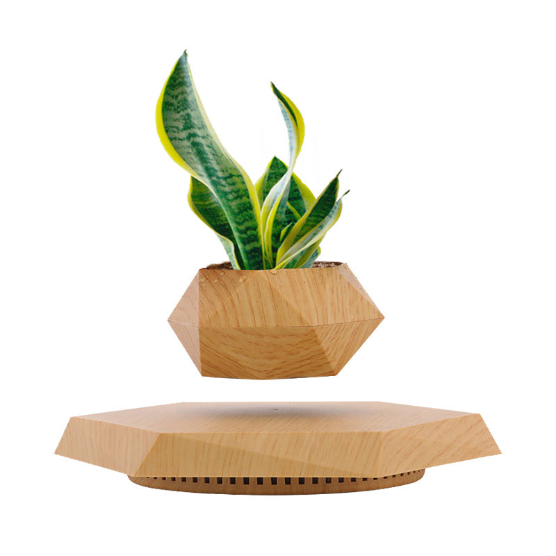 Aicheers Magnetic Levitation Planter Pot Futuristic Desk Decor