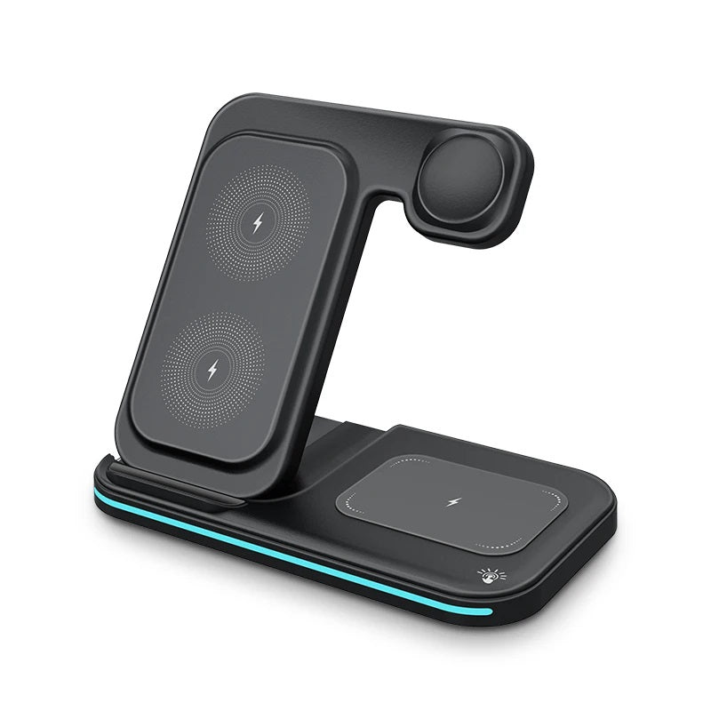 Aicheers 3 In 1 Wireless Foldable Fast Charging Station