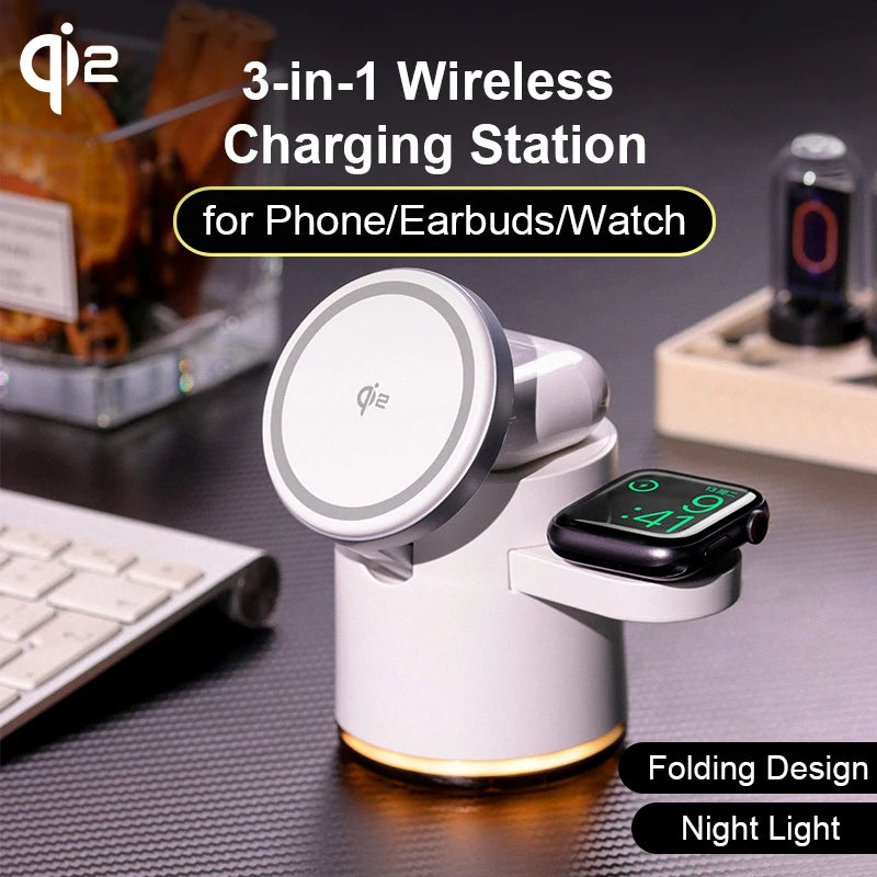 Aicheers Qi2 Wireless Fast Charging Station
