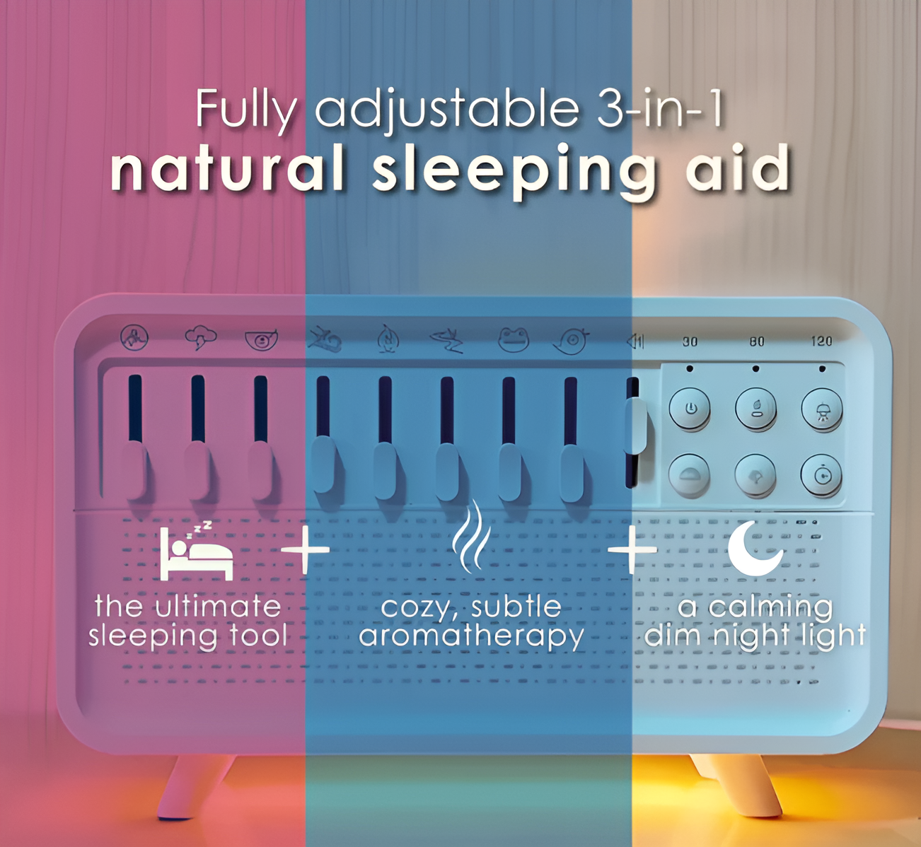 Aicheers Sleep Aid Noise Humidifier Speaker Nightlight